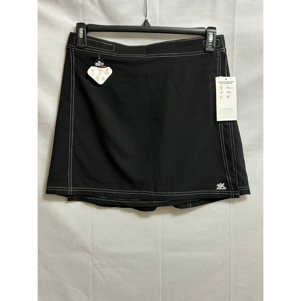 Zeroxposur Womens Black Swim Wrap UPF 30 Quick Dry Athletic Skirt Size M NEW